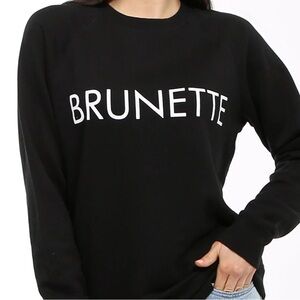 Brunette The Label Brunette Black Crewneck Sweater